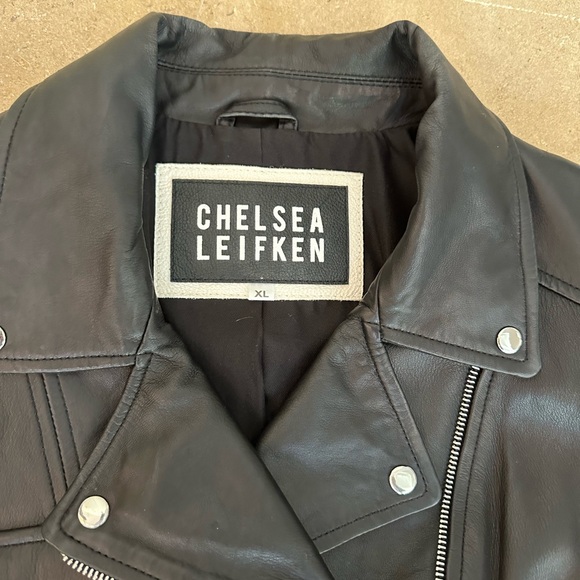 Leather Motorcycle Jacket by Artist CHELSEA  LEIFKEN / "UNCONDITIONAL LOVE” - Picture 7 of 8